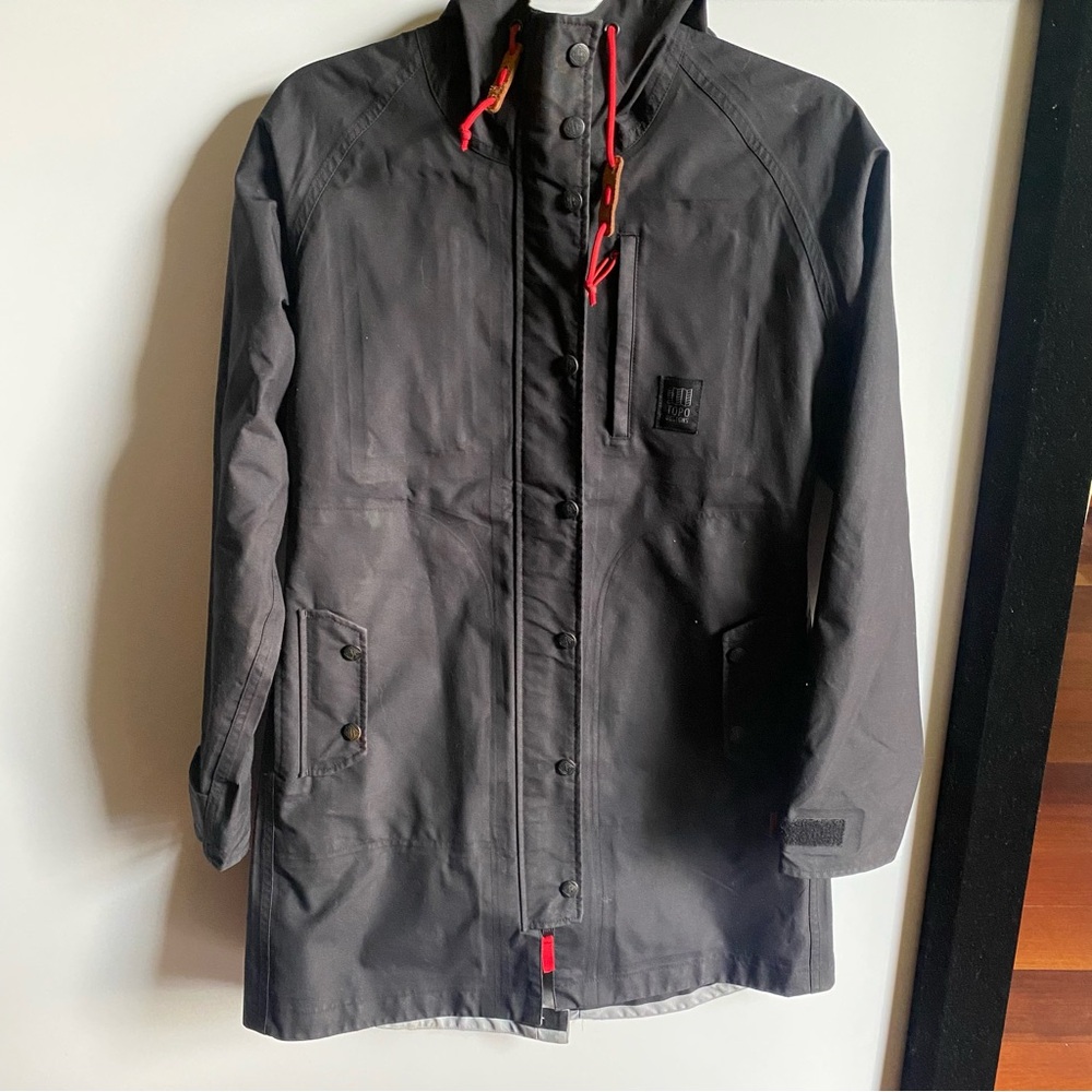 Topo Designs Black Trench Raincoat (Small)